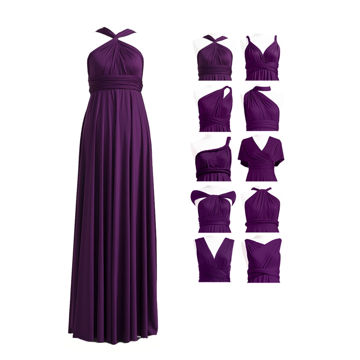 72Styles Infinity Dress with Bandeau, Convertible Bridesmaid Dress