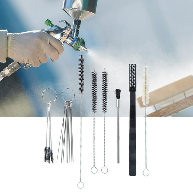 Kit de Nettoyage Durable 19pcs, Accessoire de Quincaillerie, Outils de Pulvérisation pour Aérographe