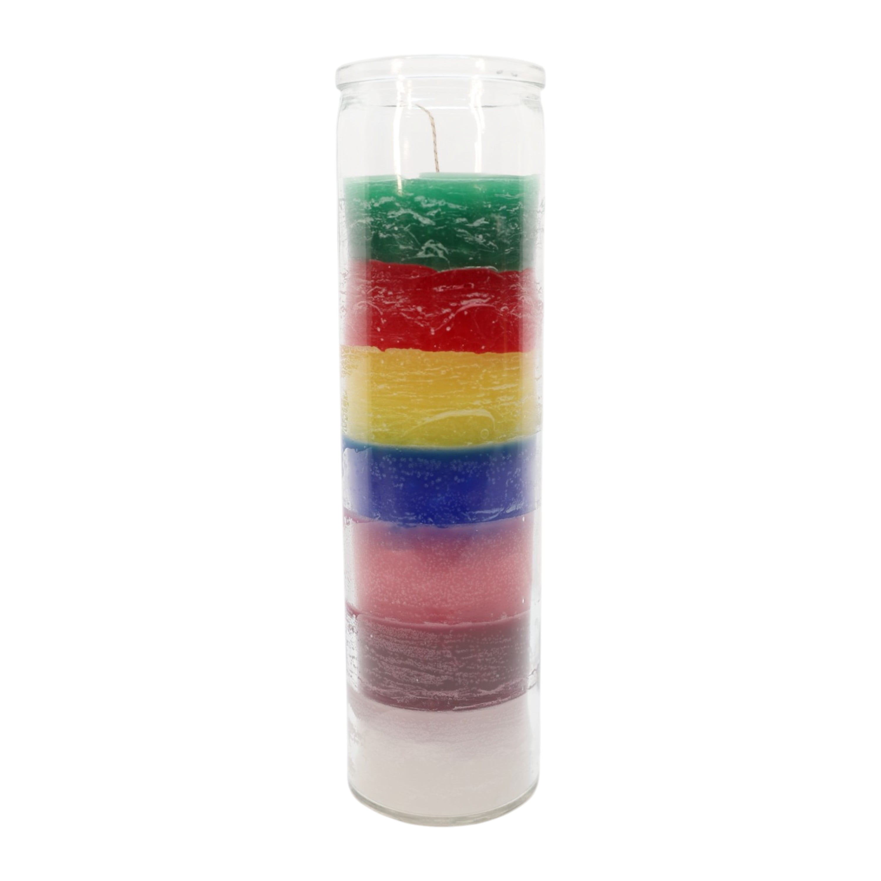 (4 pack) MagicLight Religious Candles 9.6 oz - Clear Powers Glass Jar, Unscented Wax