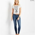 thumbnail image 2 of Aeropostale Womens Boxy No Fool Graphic T-Shirt, White, Juniors, Small, 2 of 2
