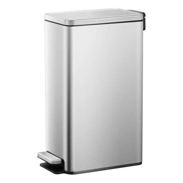 Bote de basura EKO Stella Slim 30L Acero Inoxidable, bote de basura cocina, pedal resistente, bote basura baño, bote de basura grande