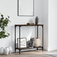 thumbnail image 1 of vidaXL Console Table Smoked Oak 75x30.5x75 cm Engineered Wood, 1 of 5