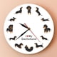 thumbnail image 5 of 2x Relojes de pared Decoración silenciosa Decoración artística Perro para el hogar Comedor Interior Macarena Reloj de pared, 5 of 8