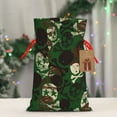 thumbnail image 4 of Fuzoiu Camouflage Skull Print Christmas Gift Bag,Burlap Gift Bag with Drawstring Closure & Hang Tag,Perfect for Holidays, Birthdays, and Special Occasions-Medium, 4 of 7