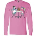 thumbnail image 3 of Inktastic Colorful French Poodles With Tea Long Sleeve T-Shirt, 3 of 5