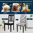 thumbnail image 4 of Chair Covers, Dining Room Chair Covers, Stretch Kitchen Chair Covers/Dining Room Chair Covers Set of 6, Removable Washable Dining Chair Slipcovers for Home, Hotel, Banquet, 4 of 6