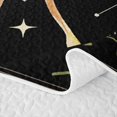 thumbnail image 5 of Homewish Cartoon Moths Twin Quilt Set,Watercolor Daisy Floral Mushroom Twin Coverlet Set,Black Cream,Black Reversible,2pcs, 5 of 7