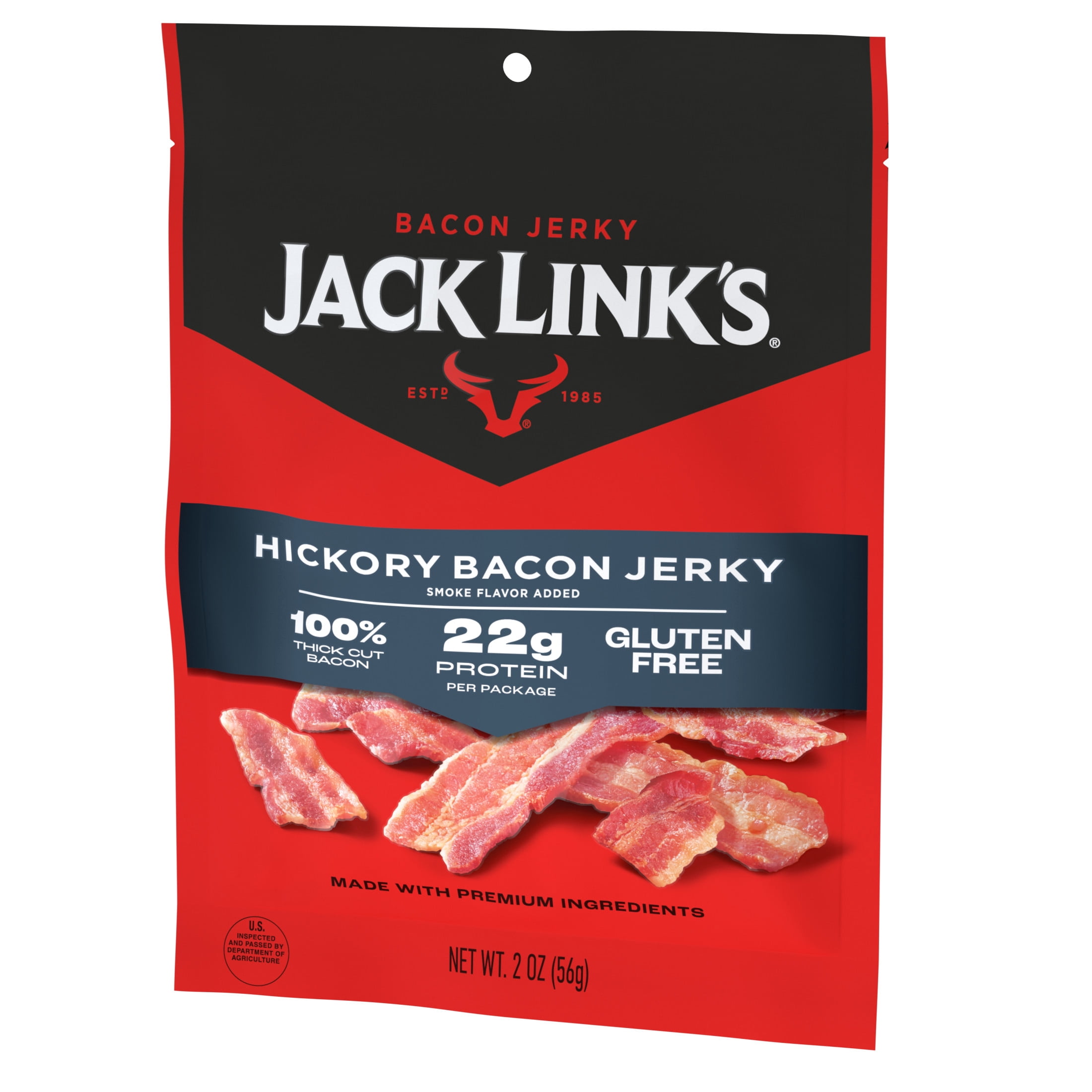 Jack Links Hickory Smoked Bacon Jerky, 2 Ounce