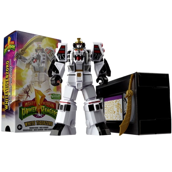 Figura de Acción Power Rangers Megazord White Tigerzord 18 cm