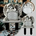 thumbnail image 3 of Garden Angel Statue, Angel Tombstone Commemorative Plaque, Memorial Plaque with Sleeping Angel Garden Statue, Sympathy Gift Human Memorial Gifts, 3 of 7