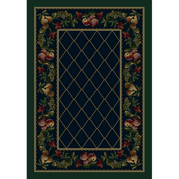 Milliken Signature Area Rug FRUIT MEDLEY SAPPHIRE Fruit Medley Sapphire 5' 4" x 7' 8" Rectangle