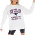 thumbnail image 3 of Women's Gameday Couture White New England Patriots Mind Games Oversized Long Sleeve T-Shirt, 3 of 5