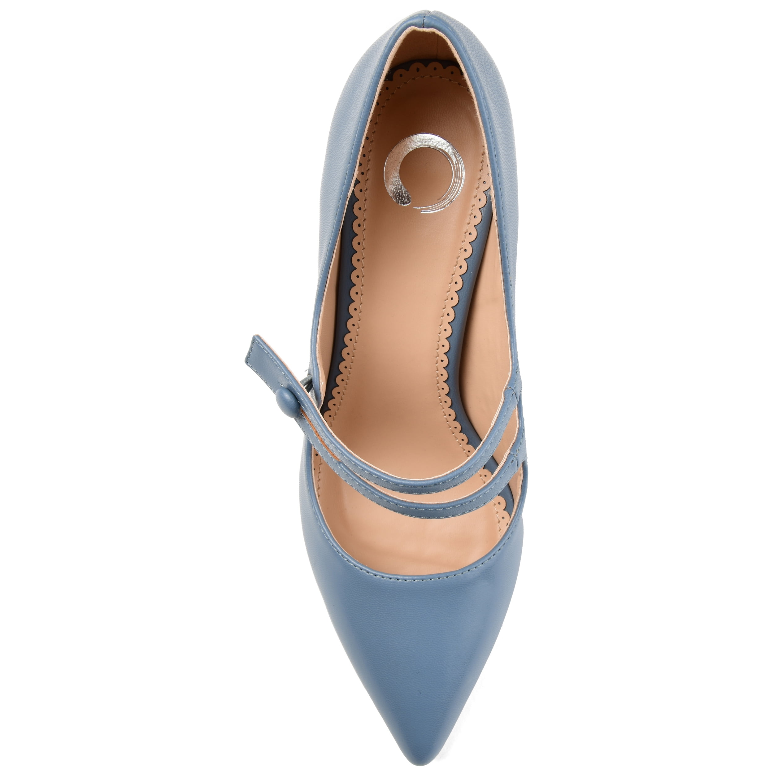 Journee Womens Sidney Pointed Toe Mid Heel Pumps