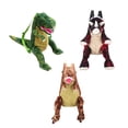 thumbnail image 4 of Sonducket de dinosaurio de gran capacidad de algodón, libros de viaje y tableta, muñeca, bolsa de felpa, teléfono de habitación amplia Mochilas Marrón, 4 of 6