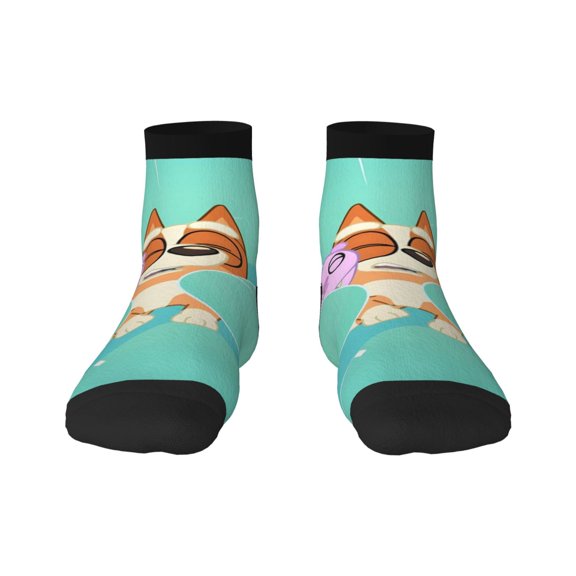 Johaoi Bluey Pattern Novelty Socks, Funny Socks Over The Calf Tube Stocking Crew Colorful Stockings for Women and Men