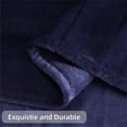 thumbnail image 4 of Ultra Soft Microplush Fleece Twin Blanket, All Season Fuzzy Luxury Lightweight Cozy Bed Blankets for Bed, Couch, Sofa, Travel, Camping (Navy,66"X90"), 4 of 8