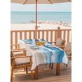 thumbnail image 2 of Outdoor Table Cloth with Umbrella Hole and Zipper, Blue Beach Coastal Waterproof Rectangle Tablecloth 60"x102", Summer Seaside Nautical Ocean Washable Table Cover for Outside Party Patio Picnic, 2 of 8