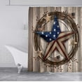 thumbnail image 4 of mvhsuoem Independence Day Texas Star Polyester Shower Curtain, 72" x 72" Waterproof, 4 of 6