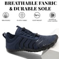 thumbnail image 4 of Barefoot Shoes Womens Mens,Wide-Toe Box Hiking Water Shoes, Non-Slip Quick Dry Breathable Barefoot Shoes for Aquatic Sports Hiking Running Beach Swimming Pool Boating,DarkBlue, 4 of 8