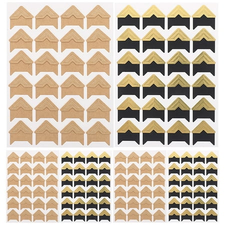 

6 Sheets Album Corner Scrapbook Adhesives Self Photo Stickers Nail Binder Scraping DIY Picture Corners