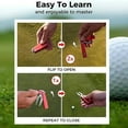 thumbnail image 3 of Fourchettes en Alliage 2en1 Vert Outil Style Divot Outil Outil Marque Outil Accessoire Multifonctionnel pour Sports Extérieurs et Randonnée, 3 of 4