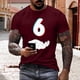 thumbnail image 1 of Tops para hombre, blusas y camisas de manga corta con cuello redondo para hombre, jersey informal con cuello redondo estampado para hombre, pantalones cortos deportivos para fitness, blusa de poliéste, 1 of 5