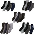 thumbnail image 4 of 5 Pairs Mens Socks Pure Color Breathable Thick Cotton Crew Socks Athletic Socks, 4 of 4