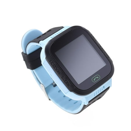 Kid Smart Watch 1.44Inch Waterproof Safe Anti-Lost Monitor Locator Color Screen Tracking Bracelet Touch Screen with Camera(Black and Blue)