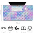 thumbnail image 5 of Long Mouse Pads for Desk,Rainbow Unicorn Pattern Desk Mats on Top Of Desks, Desk Mouse Pad Extra Large with 3mm Non-Slip Base and Stitched Edge for Gaming,Office,Work,Home 47.3"x23.6", 5 of 6