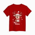 thumbnail image 4 of sdbrld Kids Xmas Shirts for Girls Merry Christmas Short Sleeve Funny T-Shirt Tops for Holiday Party Clothes Red Sizes 5-6 Years, 4 of 4