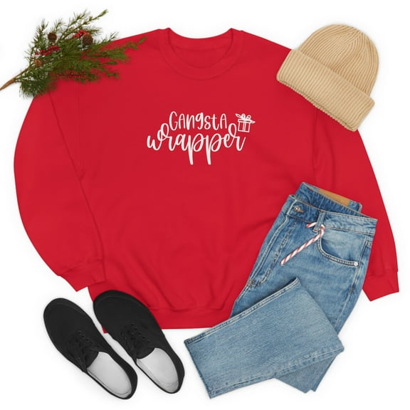 Gangsta Rapper Christmas Heavy Blend Crewneck Sweatshirt