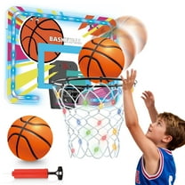 UUSUOO Basketball Hoop Indoor for Kids,Basketball Hoop with Led Light,Electronic Scoreboard & Ball,Basketball Toys for Kids,Christmas Birthday Gift for Boys Girls Age 5 6 7 8  