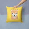 thumbnail image 2 of Carolines Treasures BB1133PW1414 Yellow Checkered Shiba Inu   Canvas Fabric Decorative Pillow  14Hx14W multicolor, 2 of 4