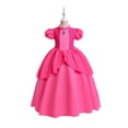 thumbnail image 5 of Vestido de princesa para niñas con costura de encaje y mangas abullonadas para cosplay, 5 of 5