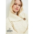 thumbnail image 1 of Irish Merino Wool Cardigan One Button Cable Knitted Sweater for Women by Aran Woollen Mills, 1 of 4