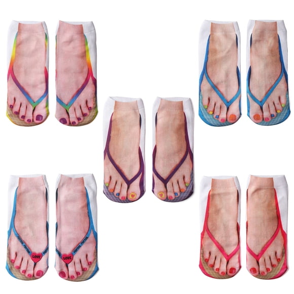 5PCS Manicure Print Socks, Breathable Casual Personalized Socks for  Christmas Great Gift