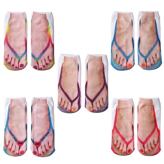 Calcetines de impresión YUNYI BRAND para flip-flops personalizados Deportes