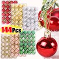 thumbnail image 2 of Juego de 24/144 mini bolas navideñas galvanizadas, colgante para árbol de Navidad, adorno colgante para fiesta de Año Nuevo, decoración del hogar, 2 of 5