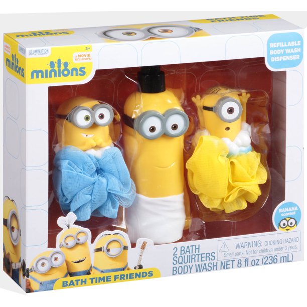 Minions Banana Scented Bath Time Friends Gift Set, 3 pc