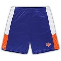 Men's Fanatics Blue New York Knicks Big & Tall Champion Rush Practice Shorts