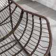 thumbnail image 6 of Outdoor Rattan Rocking Chair, Padded Cushion Rocker Recliner Chair Outdoor for Front Porch, Living Room, Patio, Garden (Gray), 6 of 11
