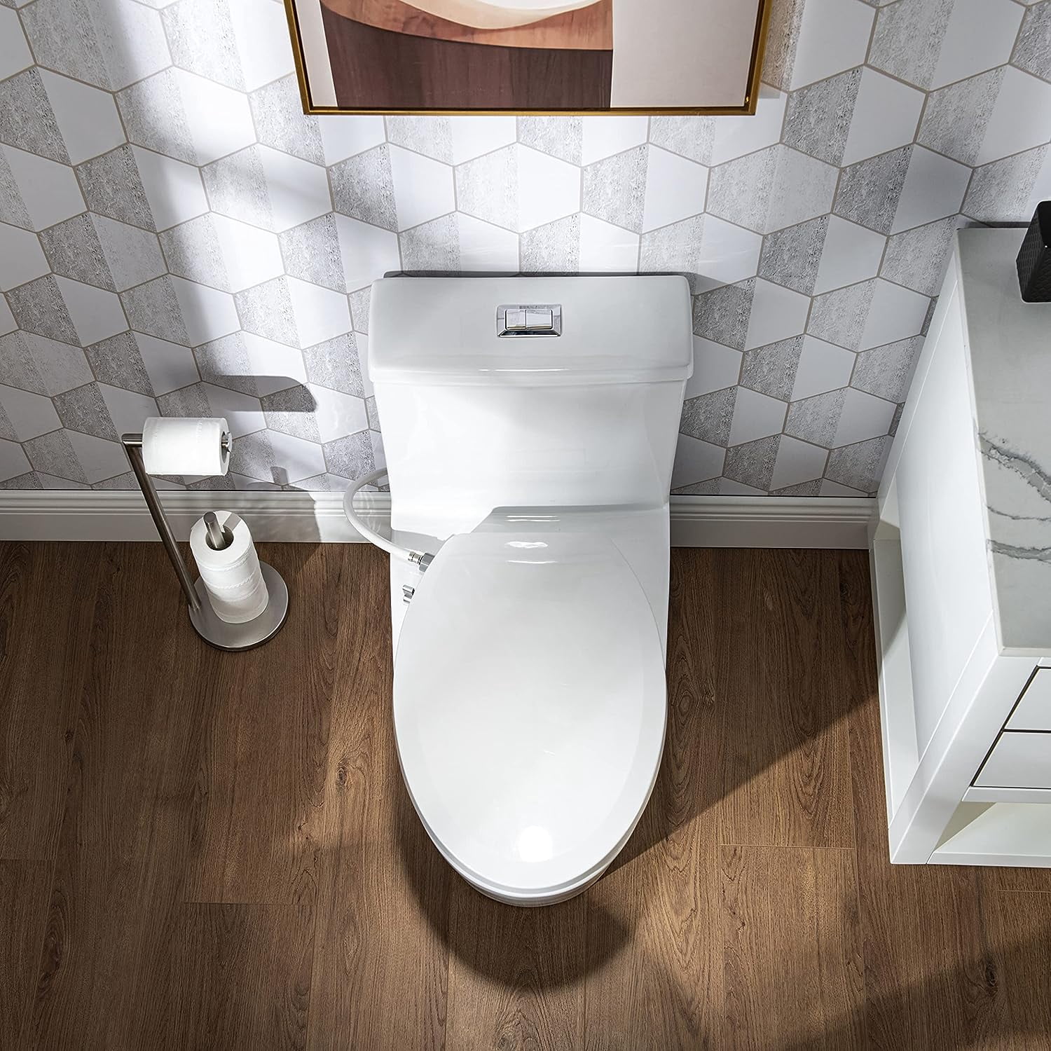 Casta Diva Non-Electric Bidet Seat, Elongated Toilet Seat with Bidet, Bidet Attachment for Toilets, Self-cleaning Dual Nozzles, Soft Close (Elongated, Non-Electric)