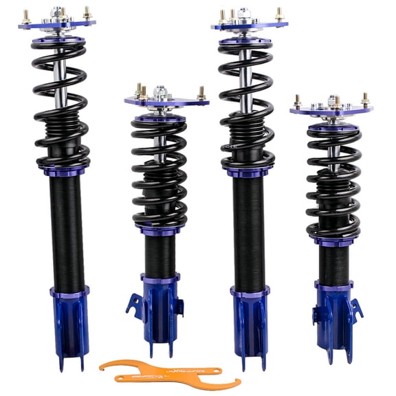 Restored maXpeedingrods Coilovers for Subaru Impreza WRX 2000-2007, for Subaru Forester SG 2003-2008, Height Adjustment Shock Absorber Struts, Preset Damping Lowering Kit Blue (Refurbished)