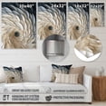 thumbnail image 4 of Designart "Feather Spiral in White and Blue I" Abstract Geometric Metal Wall Art - Abstract White Modern Bedroom Wall Art, 4 of 6