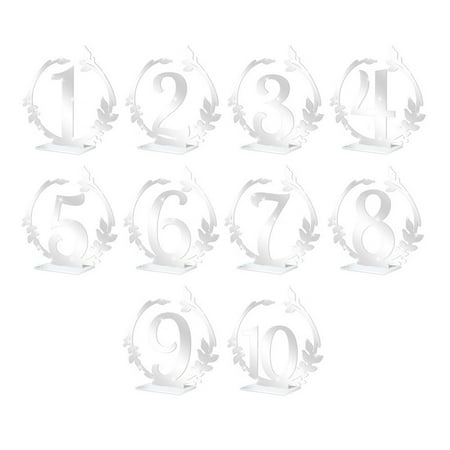 

ACRYLIC TABLE NUMBERS 1-10 Gold Wedding Table Decor Centerpiece Banquet Sign