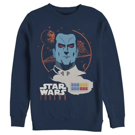 Men's Star Wars Grand Admiral Thrawn Galaxy Sweatshirt Navy Blue X Large