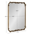 thumbnail image 3 of Kate and Laurel Brazelton Rounded Rectangle Ornate Traditional Mirror, 20 x 27, Gold, Ornamental Round Rectangular Classic Framed Wall Mirror, 3 of 8