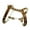 Brown, variant on Genuine Leather Dog Harness Padded, Fits 17" - 21" Chest, Poodle, Boston Terrier