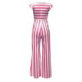thumbnail image 7 of IROINNID Sleeveless Jumpsuit For Women Full-Length Diamond Striped Jumpsuit Casual Wide Leg Pants Jumpsuit, 7 of 7