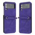 thumbnail image 4 of Allytech for Samsung Galaxy Z Flip 3 Case 2022, Business Style Premium PU Leather Shockproof Protective Case for Men Women Slim Case for Galaxy Z Flip3 2021, Purple, 4 of 6